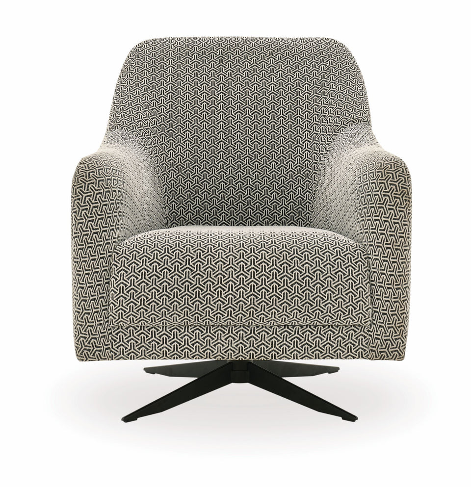 US Maison Swivel Armchair - Black White