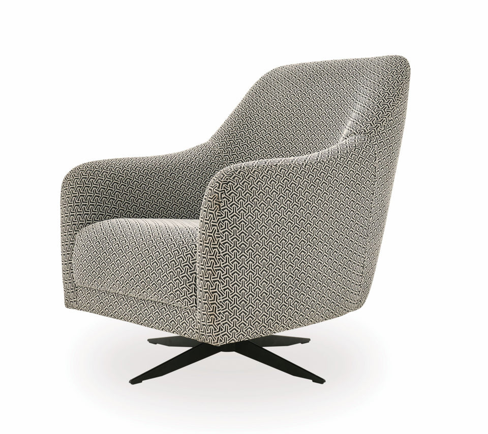 US Maison Swivel Armchair - Black White