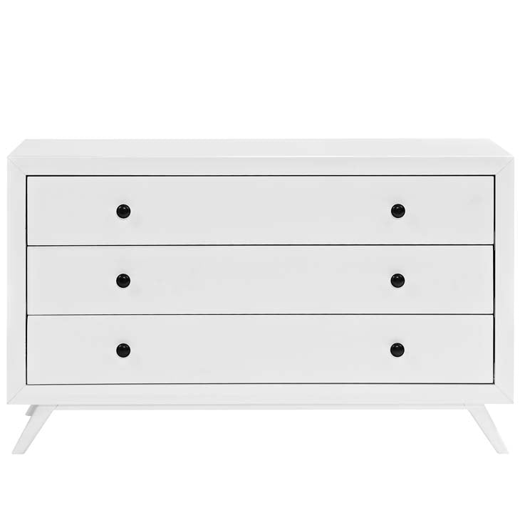 Tracy Wood Dresser In White.