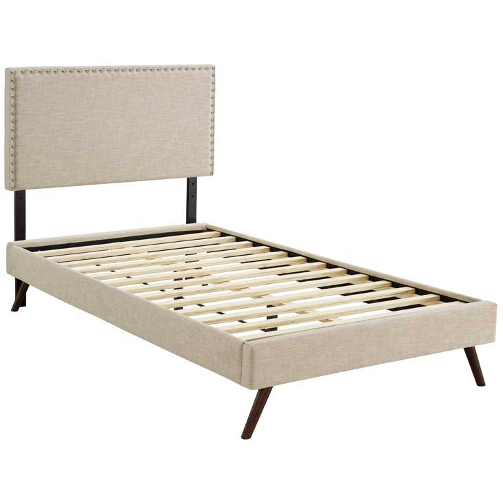 Macie Twin Fabric Platform Bed.