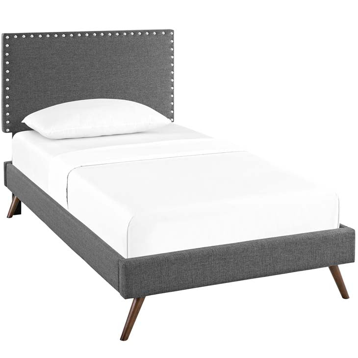 Macie Twin Fabric Platform Bed.