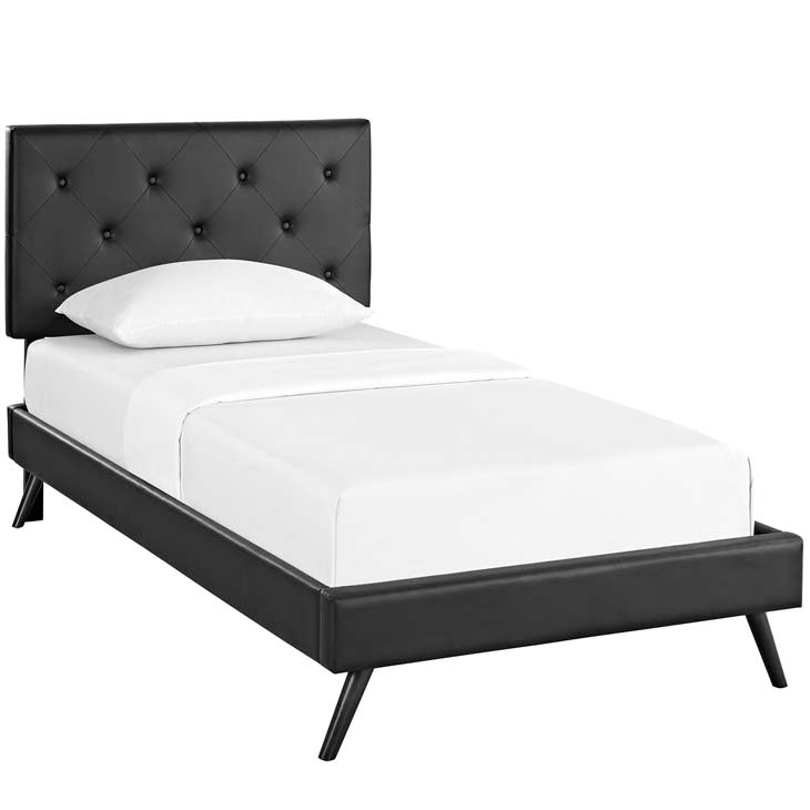 Tarah Twin Platform Bed in Black.