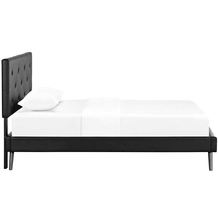 Tarah Twin Platform Bed in Black.