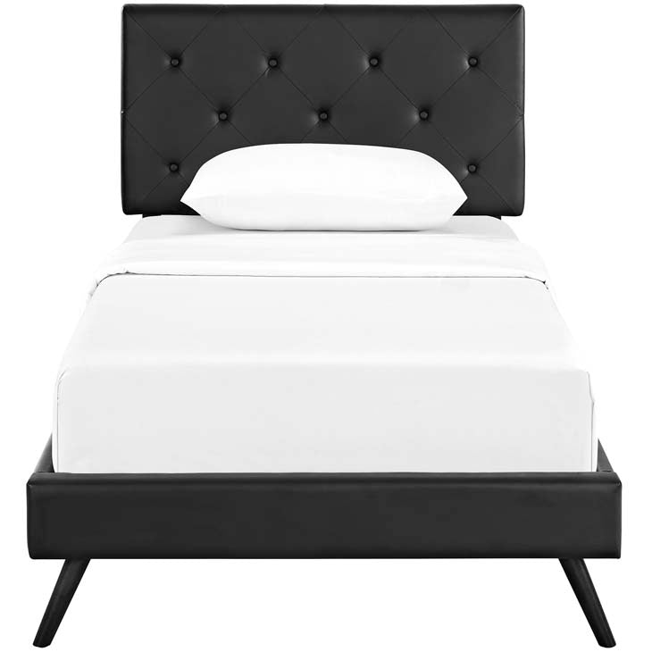 Tarah Twin Platform Bed in Black.