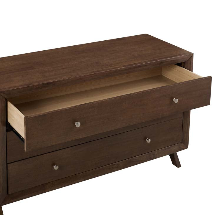 Providence Three-Drawer Dresser in Walnut.