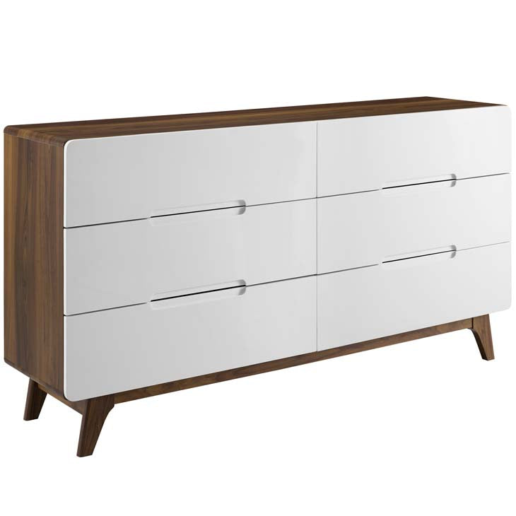 Modway Origin 6 Drawer Double Dresser, Brown Modway Origin 6 Drawer Double Dresser, Brown