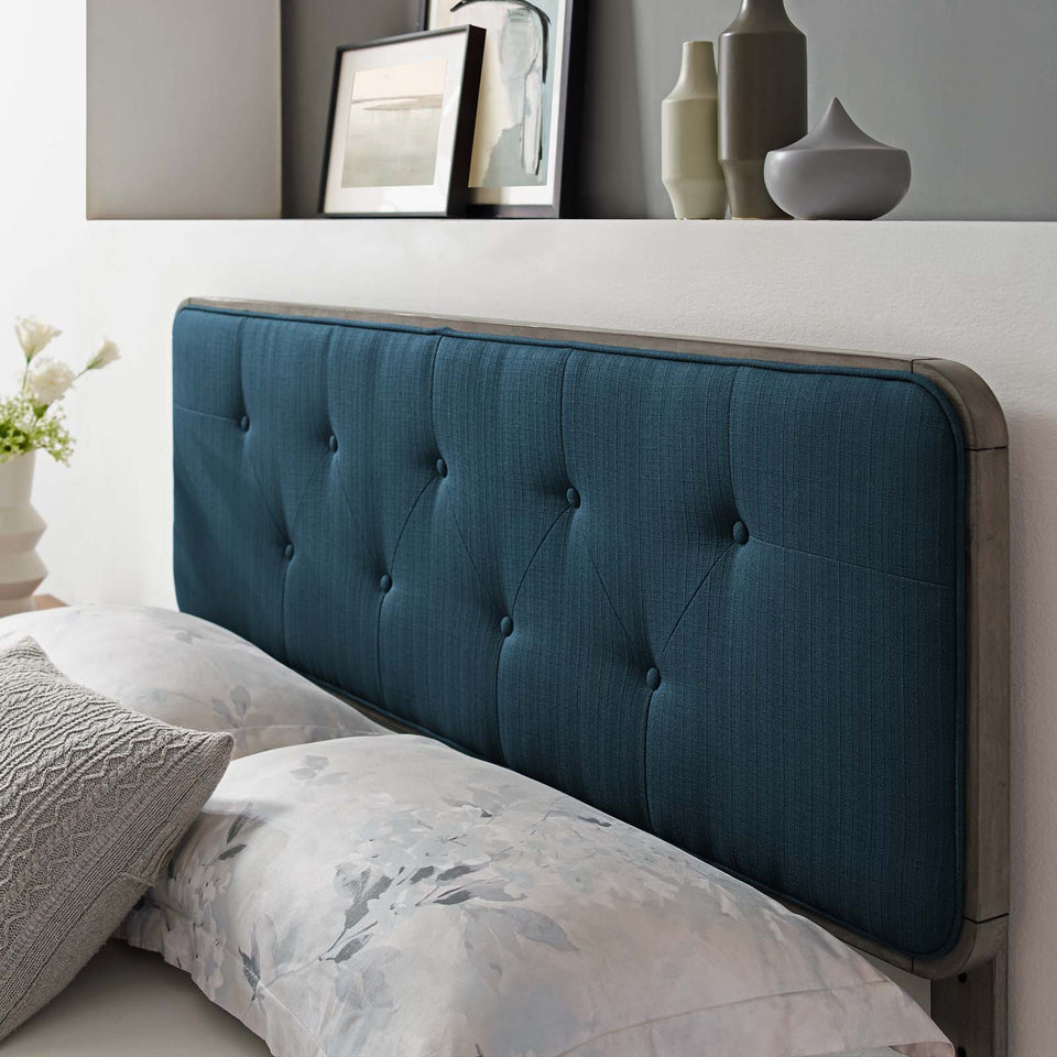 Collins Tufted Fabric and Wood Headboard.