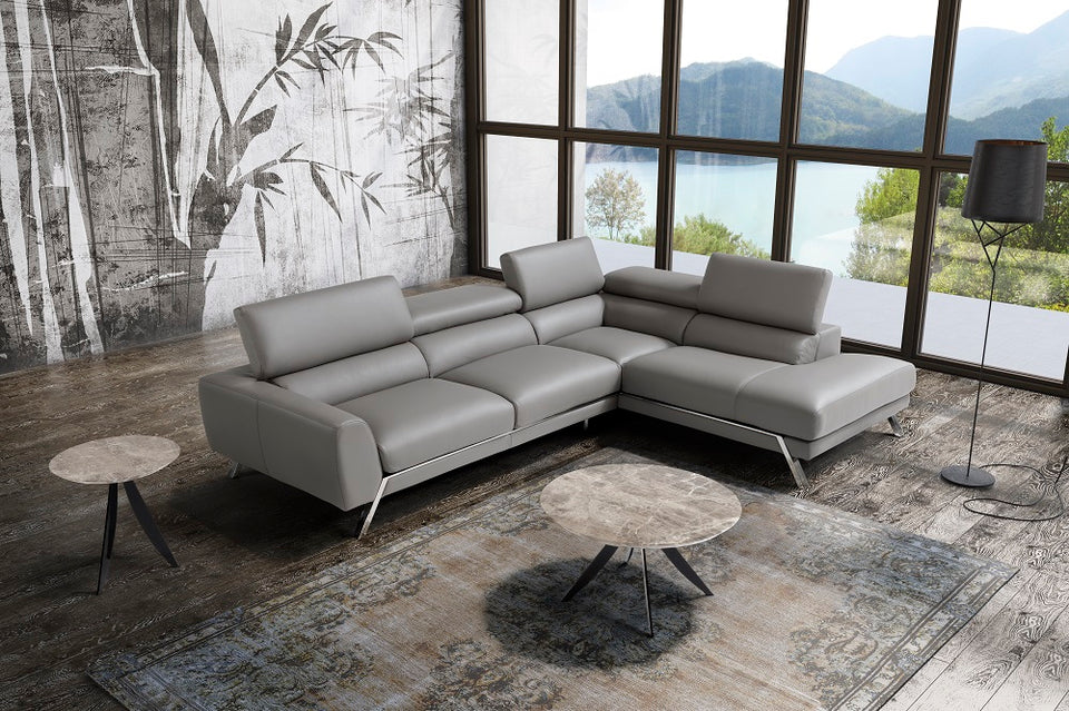 The Mood Sectional in Grey.
