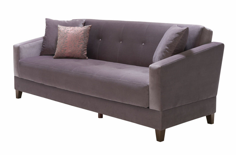 US Nuvo Plus 3 Seater Sofa Bed (146) - Divalüx Grey