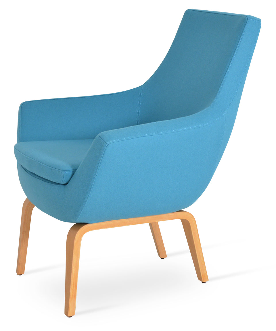 Rebecca Armchair Plywood Base.