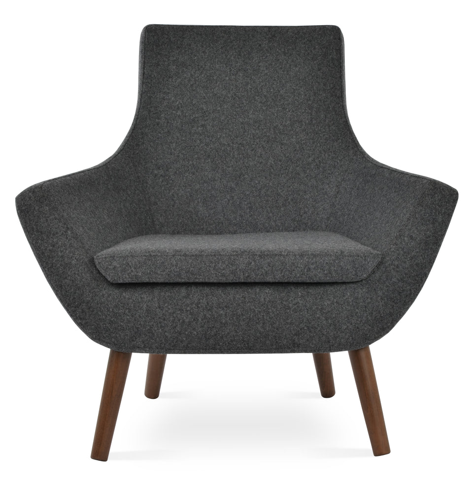 Rebecca Armchair 4 Legs Wood.