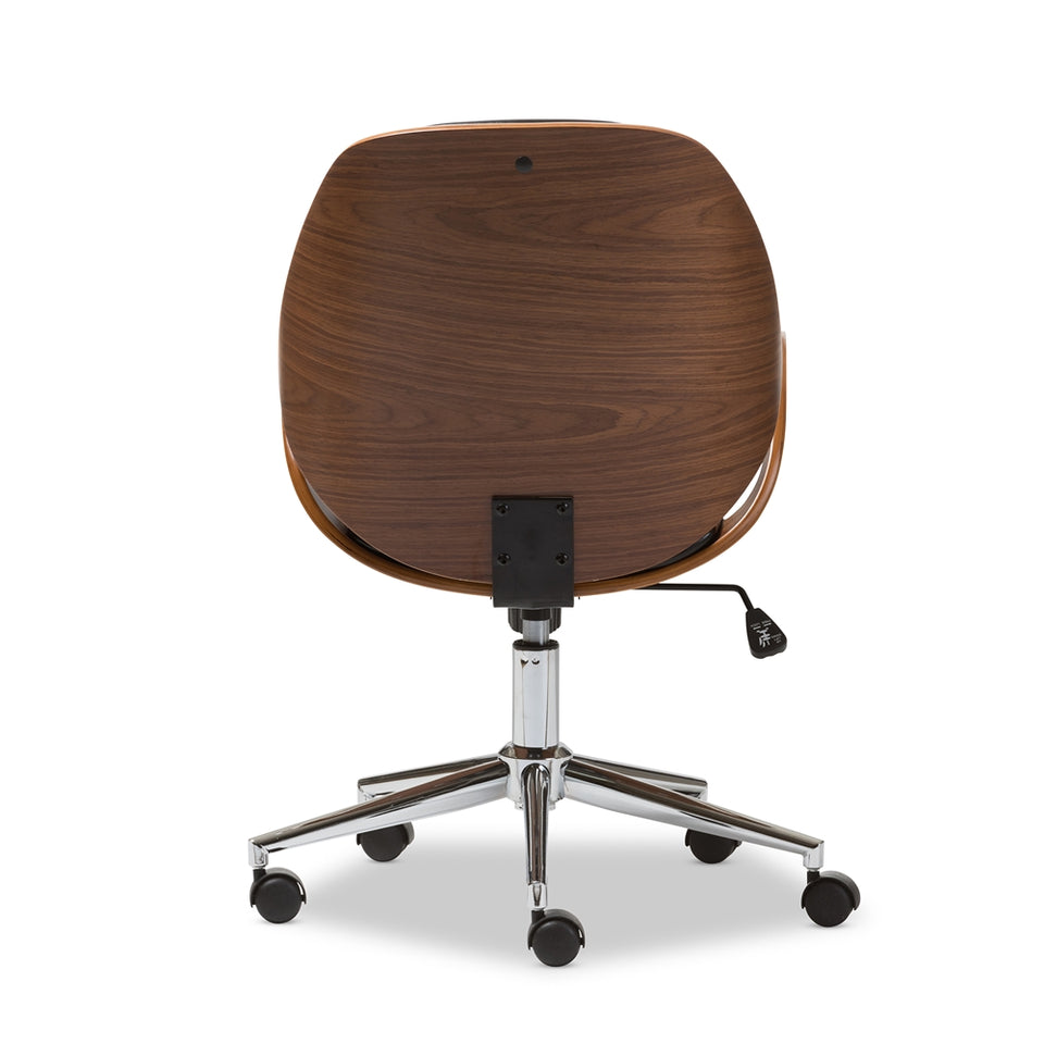 Watson walnut and black modern office chair.