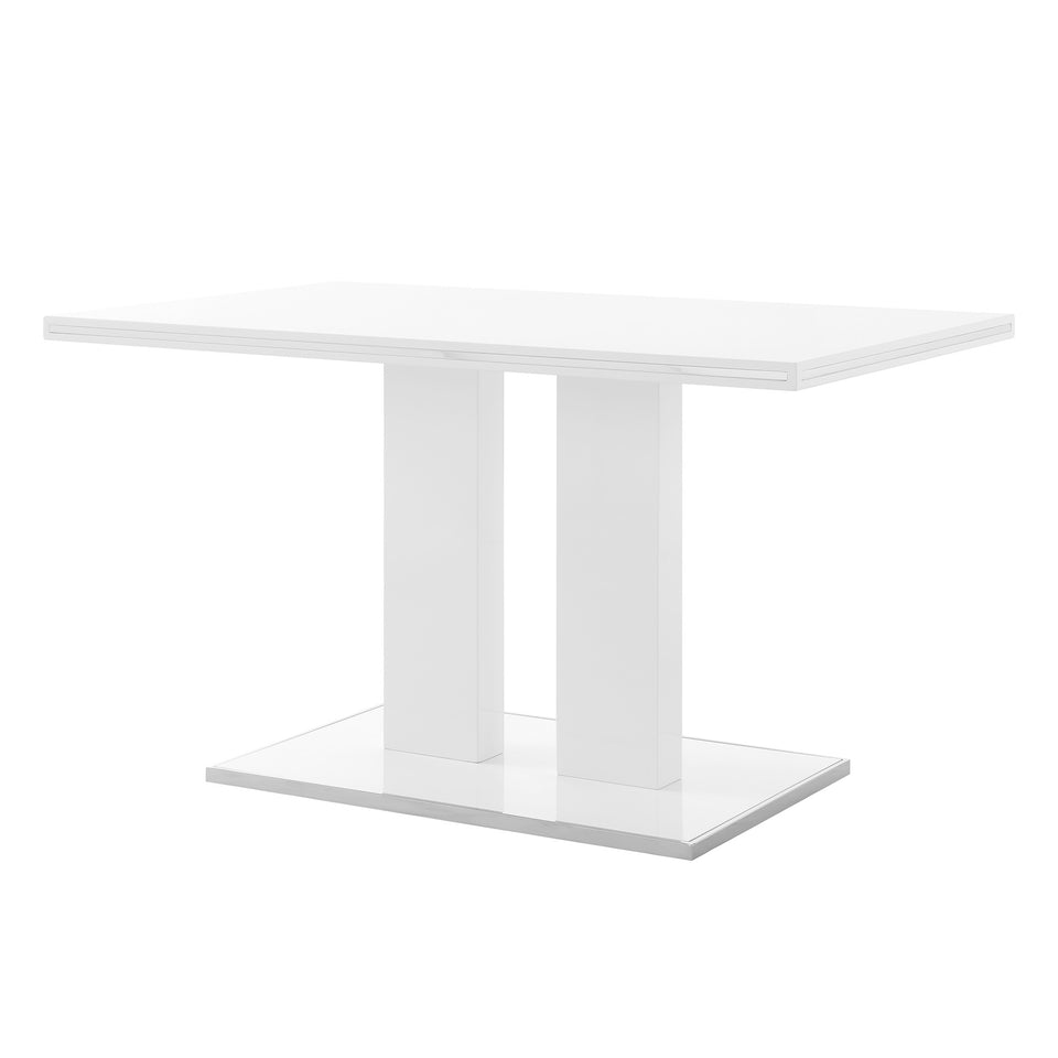 Amanda 3 Piece White Rectangular Dining Set