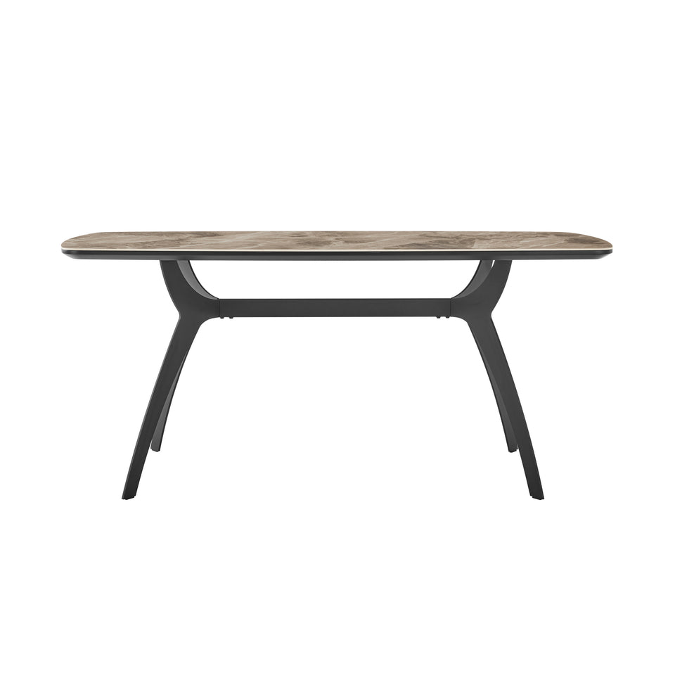 Andes and Lyon Gray Fabric 5 Piece Rectangular Dining Set