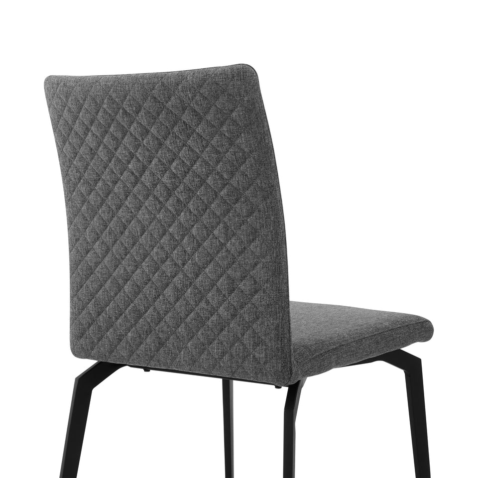 Andes and Lyon Gray Fabric 5 Piece Rectangular Dining Set