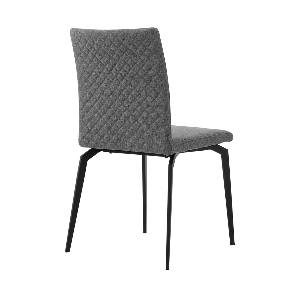 Andes and Lyon Gray Fabric 7 Piece Rectangular Dining Set