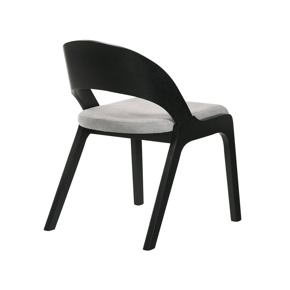 Laredo and Polly 5 Piece Black Rectangular Dining Set