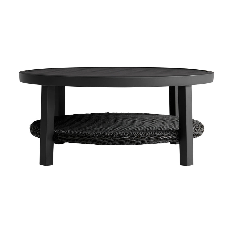 Caymen 3 Piece Black Aluminum Outdoor Seating Set with Dark Gray Cushions