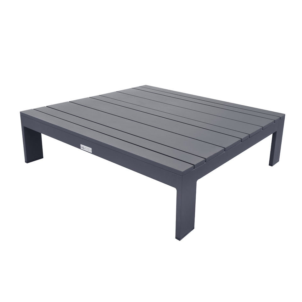 Razor Outdoor 4 piece Sectional set in Dark Grey Finish and Taupe Cushions