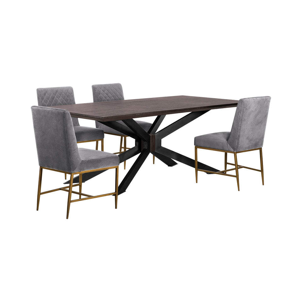 Pirate and Gray Memphis 5 Piece Modern Dining Set