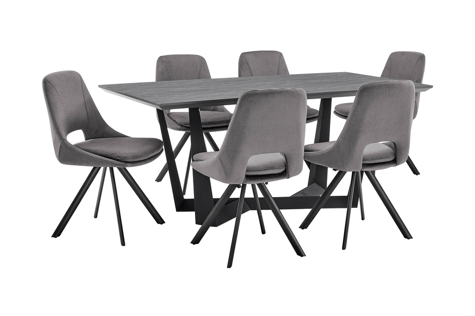 Radford and Gray Lexi 7 Piece Modern Rectangular Dining Set