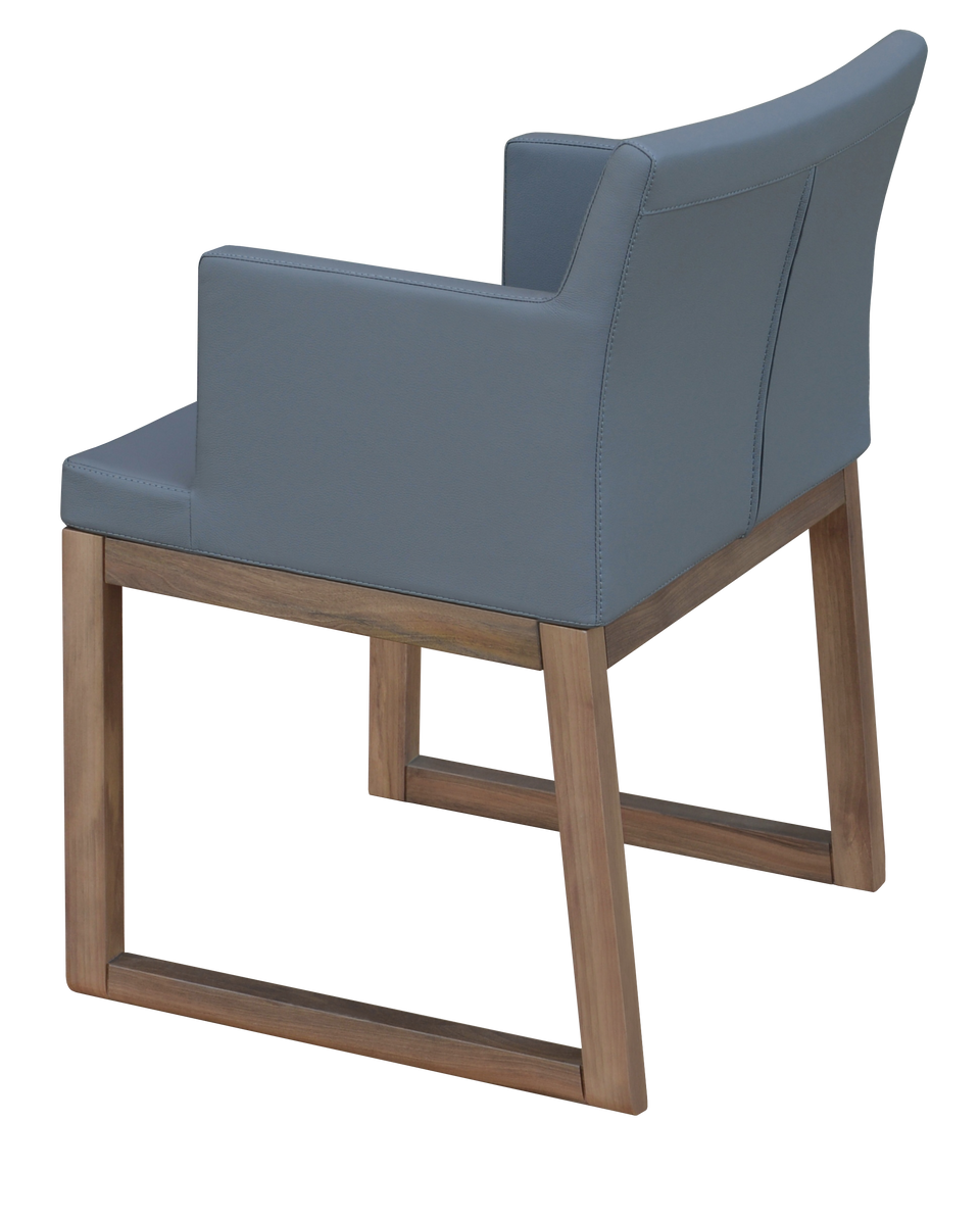 Soho Sled Wood Arm Chair.