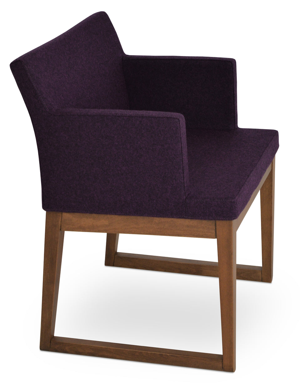 Soho Sled Wood Arm Chair.