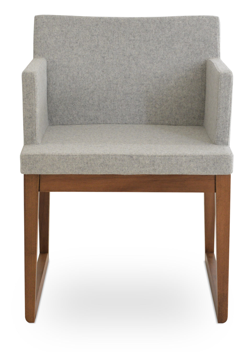 Soho Sled Wood Arm Chair.
