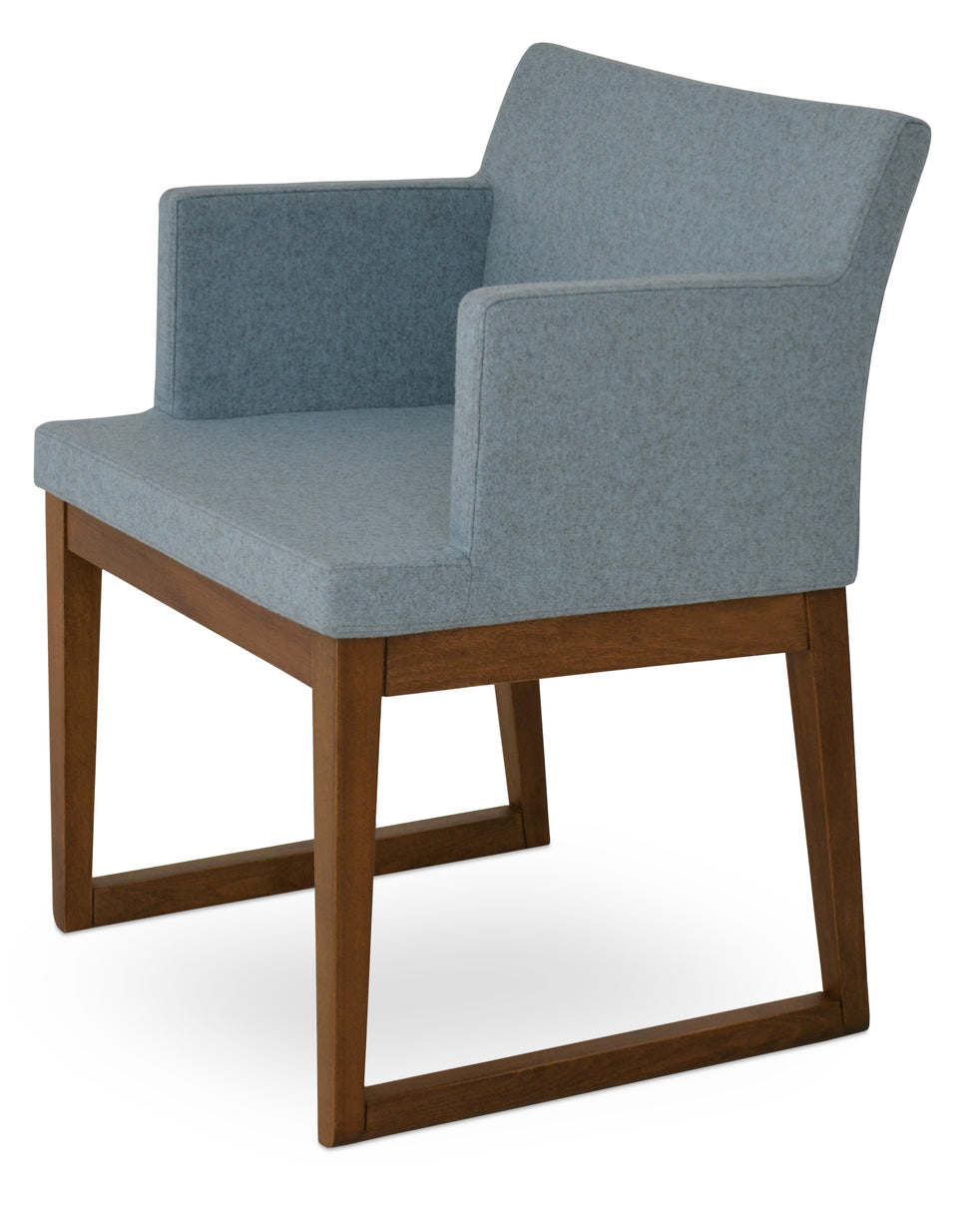 Soho Sled Wood Arm Chair.