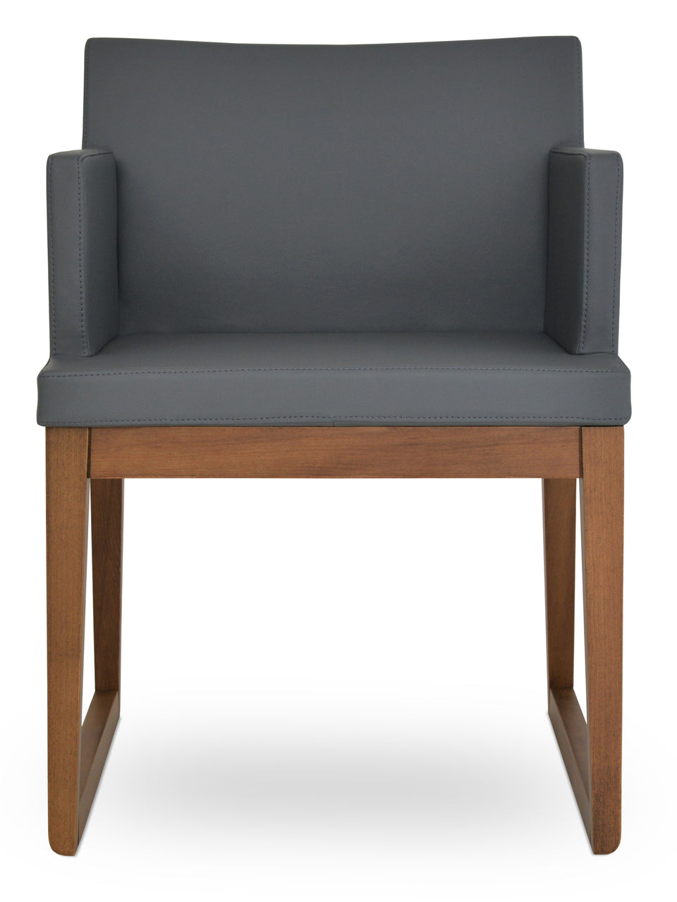 Soho Sled Wood Arm Chair.