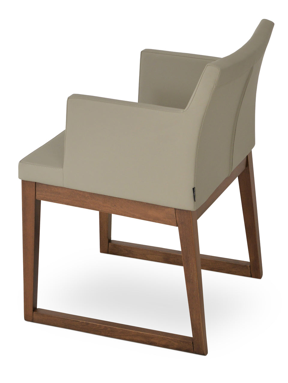 Soho Sled Wood Arm Chair.