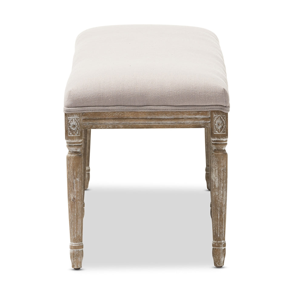 Clairette wood traditional French bench.