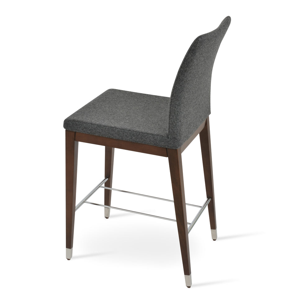 Zeyno Wood Counter Stool.