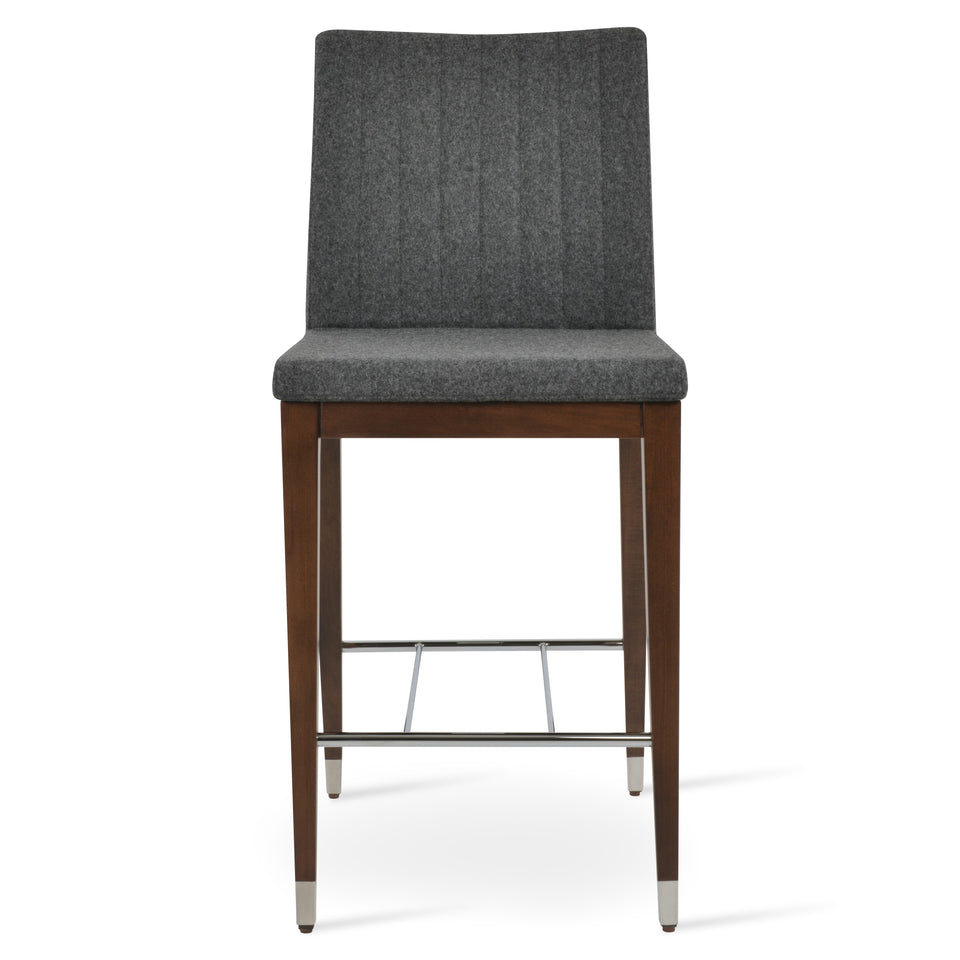 Zeyno Wood Counter Stool.