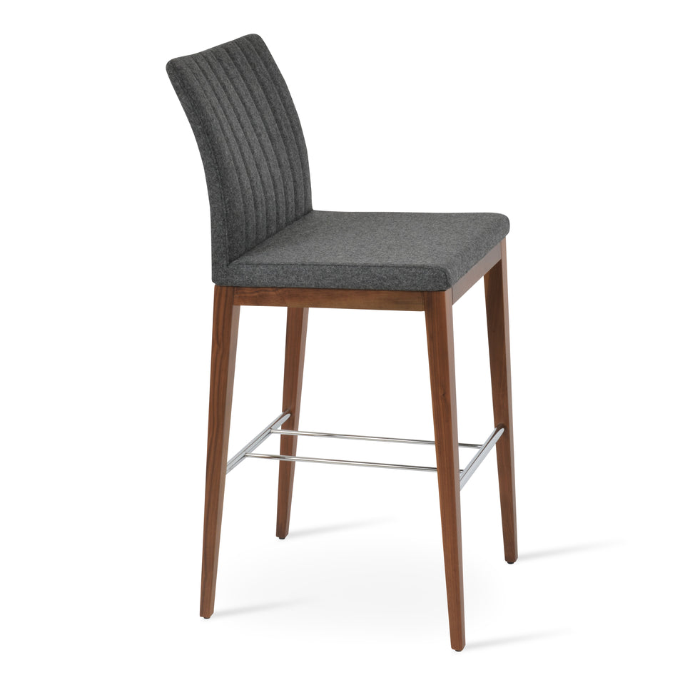 Zeyno Wood Counter Stool.