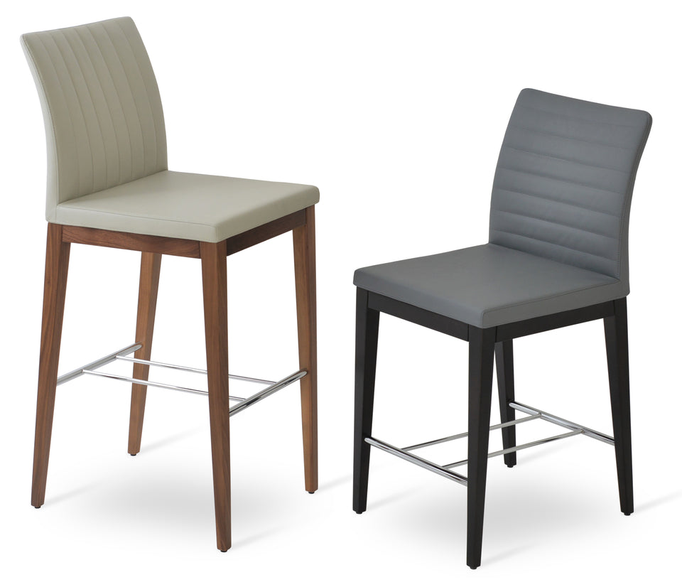 Zeyno Wood Counter Stool.
