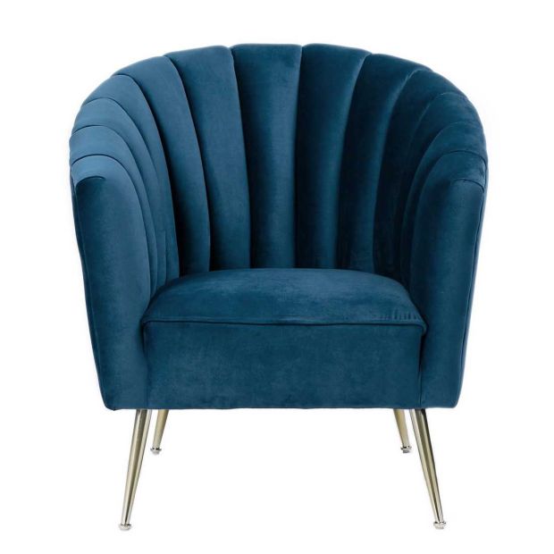 Rosemont Accent Chair in Blue and Gold