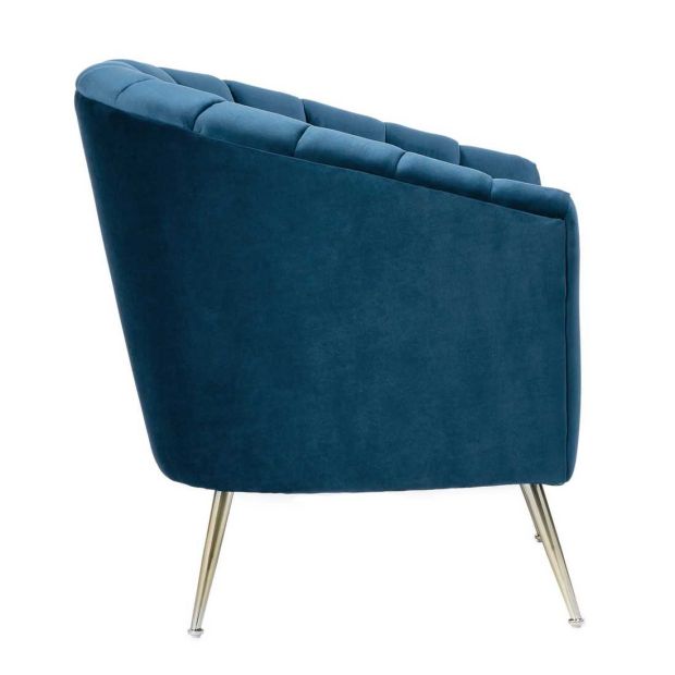 Rosemont Accent Chair in Blue and Gold