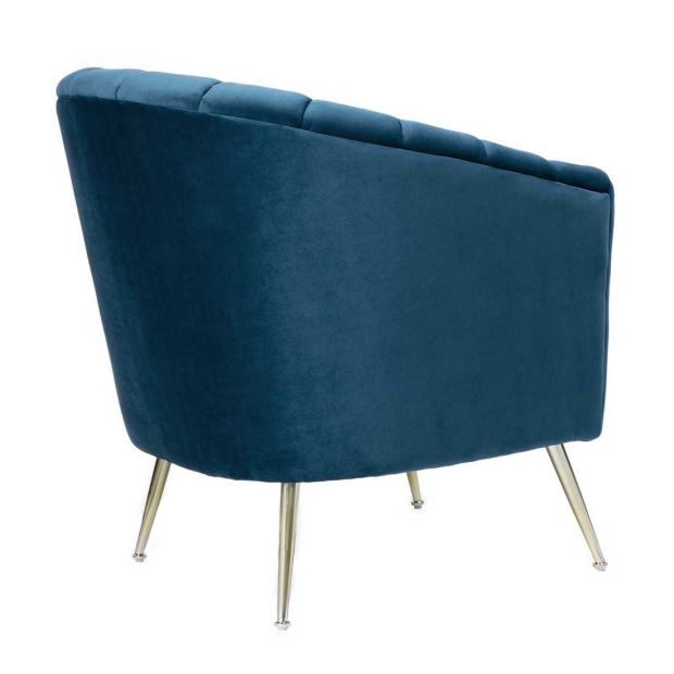 Rosemont Accent Chair in Blue and Gold