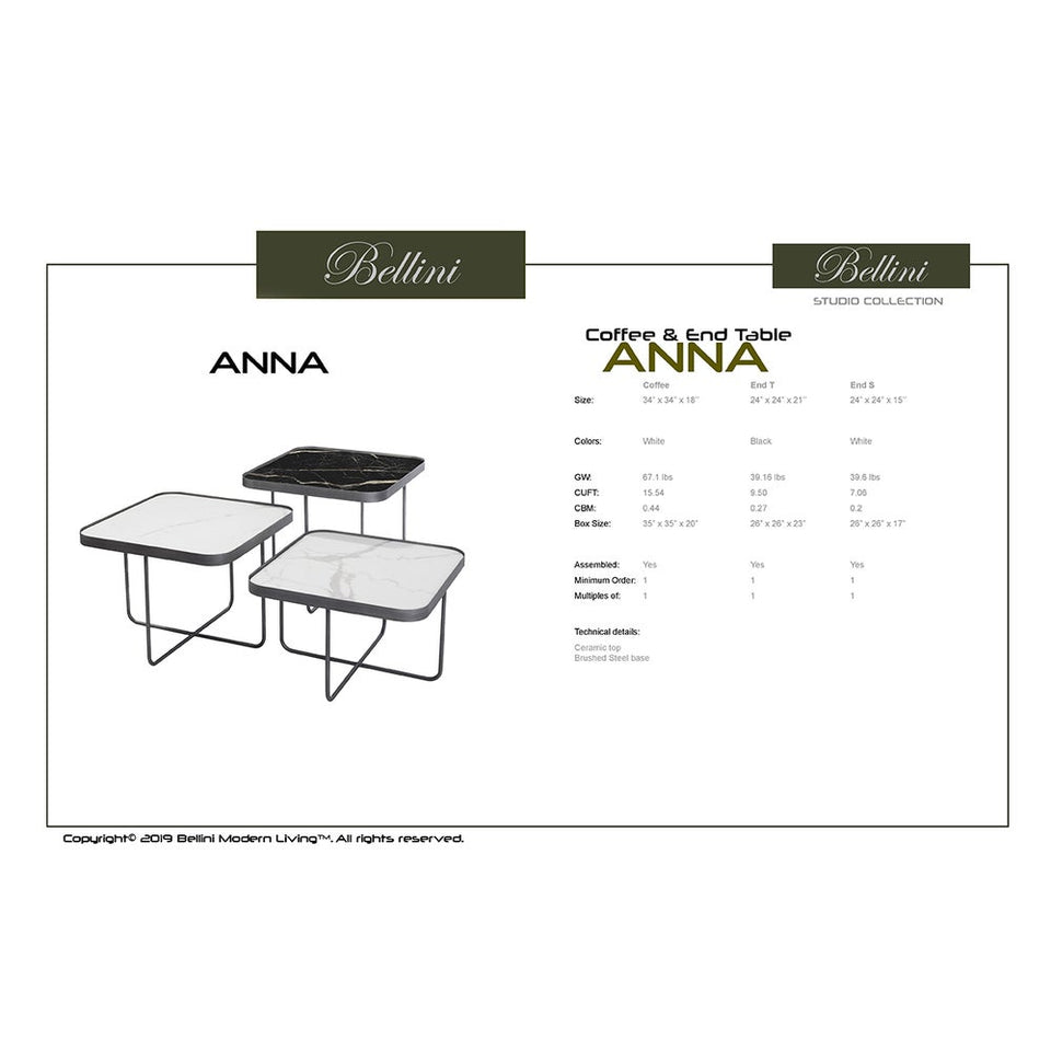 Anna Coffee Table White