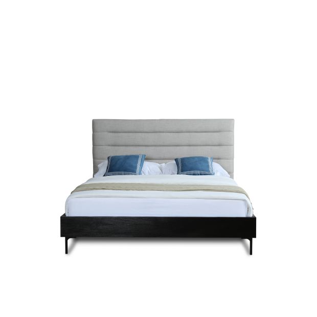 Schwamm Queen Bed in Light Grey