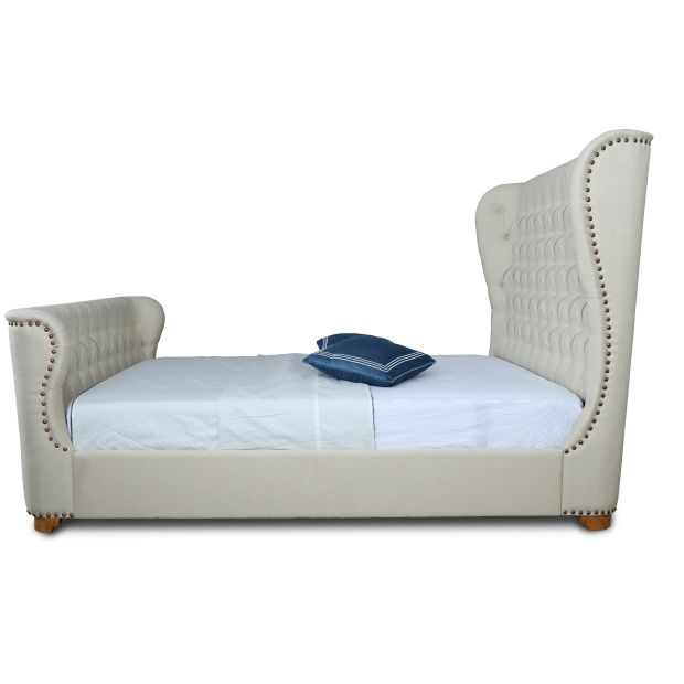 Lola Queen-Size Bed in Ivory