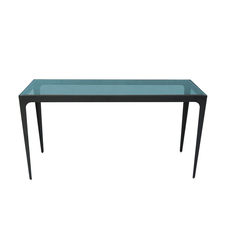 Dynasty Side Table Ocean Blue Glass top