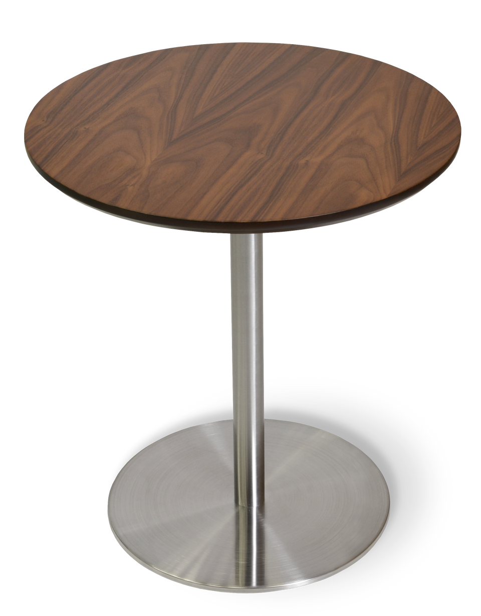 Ares End Table Walnut S.Steel.