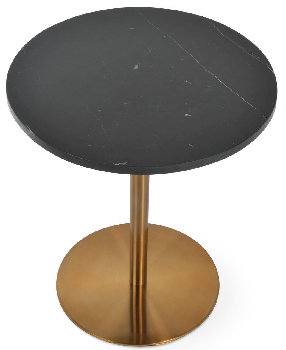 Ares End Table Black Marble Gold.