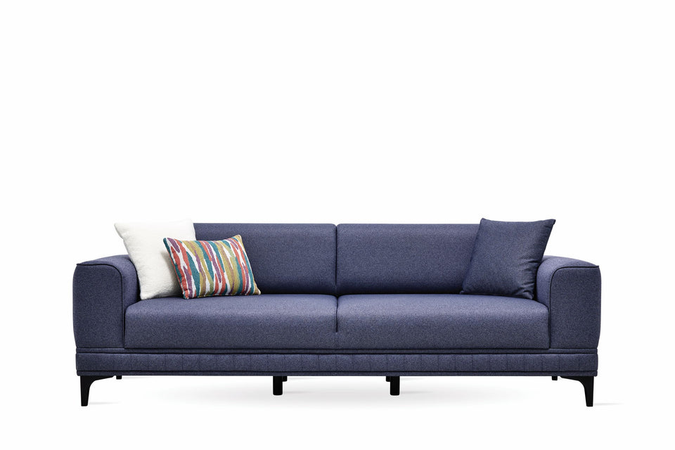 US Pavia 3 Seater Sofa Bed - Navy Blue